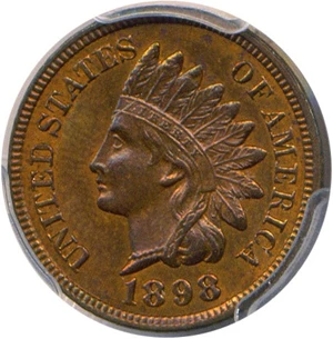 image for: 1898 1c PCGS MS64 RB