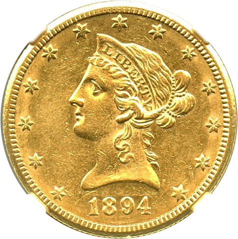 image for: 1894-O $10 NGC AU58