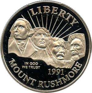 image for: 1991-S Mt. Rushmore 50c PCGS Proof 69 DCameo - No Reserve!