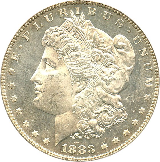 image for: 1883 $1 PCGS/CAC MS64 DMPL OGH