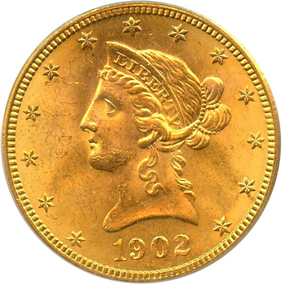 image for: 1902-S $10 PCGS/CAC MS64