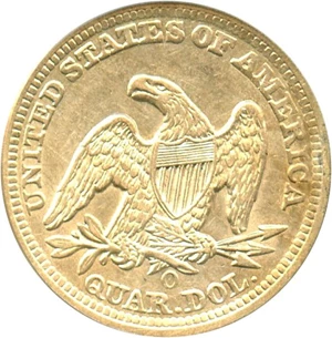 image for: 1859-O 25c PCGS AU50