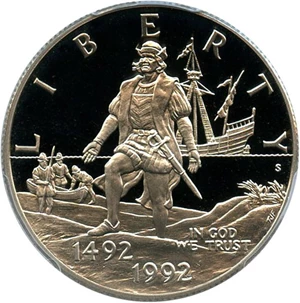 image for: 1992-S Columbus 50c PCGS Proof 69 DCameo - No Reserve!