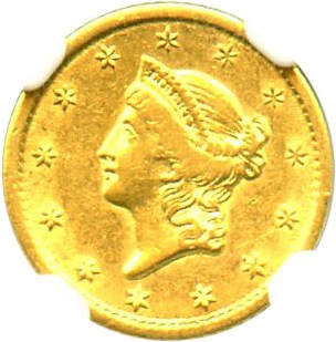 image for: 1851-O G$1 NGC AU53 - Affordable New Orleans Gold Coin