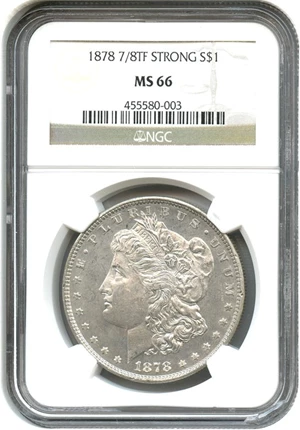 image for: 1878 7/8TF $1 NGC MS66 (Strong) - Tied for Finest Known