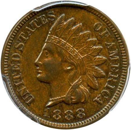 image for: 1888 1c PCGS AU53