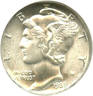 image for: 1939 10c NGC MS67