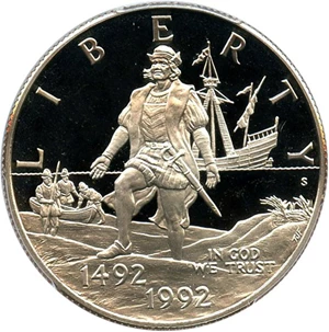 image for: 1992-S Columbus 50c PCGS Proof 69 DCameo - No Reserve!