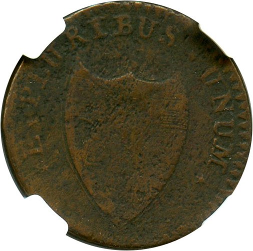 image for: 1788 New Jersey NGC F12 Details, Corrosion (Head Left)