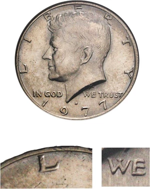 image for: 1977-D 50c NGC MS64 (Doubled Die Obverse, VP-001)