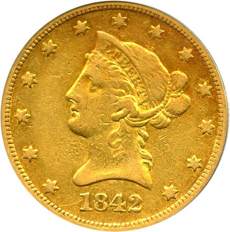 image for: 1842-O $10 PCGS/CAC VF35 - Early New Orleans Gold Eagle Coin