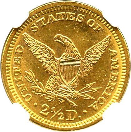 image for: 1884 $2 1/2 NGC MS64 - Very Low Mintage