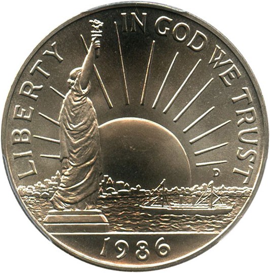 image for: 1986-D Statue of Liberty 50c PCGS MS69 - No Reserve!