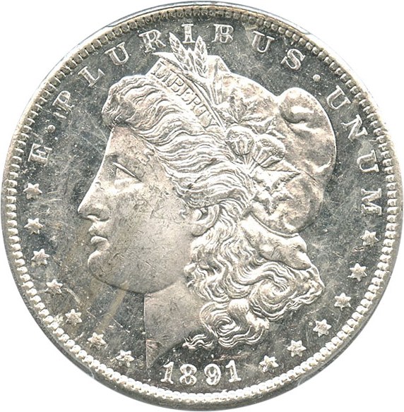 image for: 1891-CC $1 PCGS/CAC MS63 DMPL