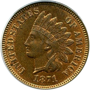image for: 1871 1c PCGS MS63 RB - Key Date