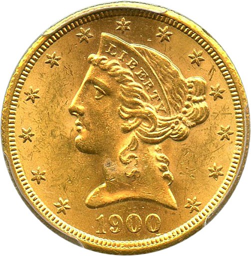image for: 1900-S $5 PCGS MS63
