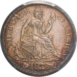 image for: 1870 10c PCGS Proof 64 - Colorful Toning - No Reserve!