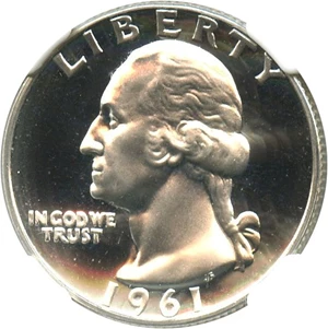 image for: 1961 25c NGC Proof 68 Cameo