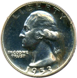 image for: 1953 25c PCGS Proof 66 - OGH Rattler Holder