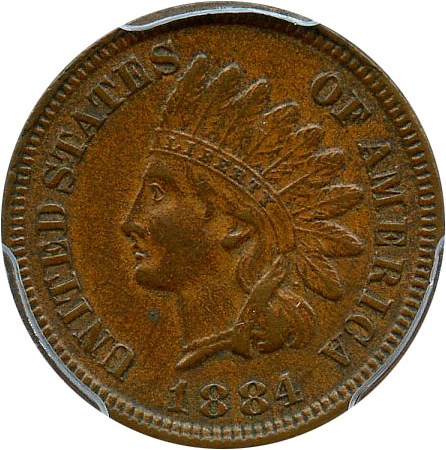 image for: 1884 1c PCGS AU58