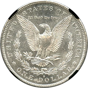 image for: 1890-S $1 NGC MS62 PL - NGC 25th Anniversary Black Holder