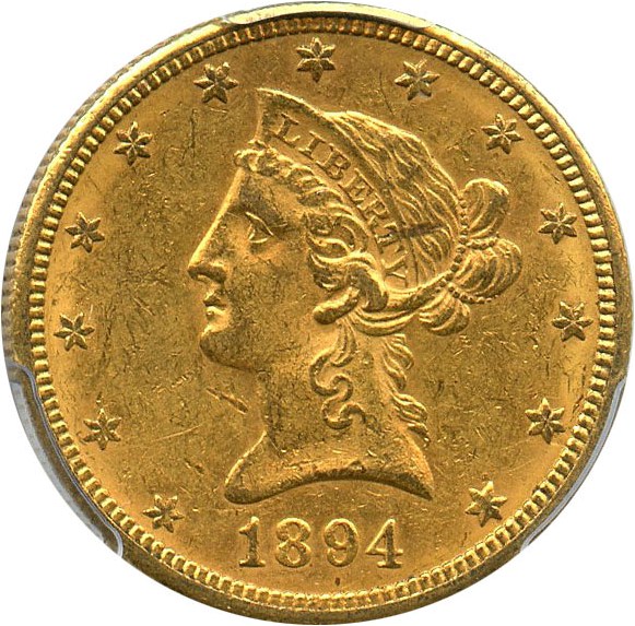 image for: 1894-O $10 PCGS/CAC AU58 - Affordable New Orleans Gold Coin
