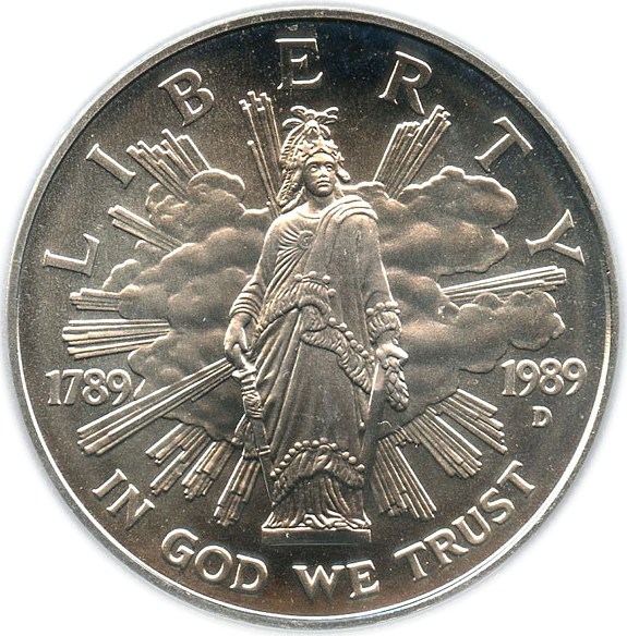 image for: 1989-D Congress $1 PCGS MS69 - Unreserved Lot!