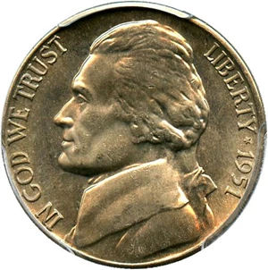 image for: 1951-S 5c PCGS MS66
