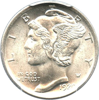 image for: 1920 10c PCGS MS63