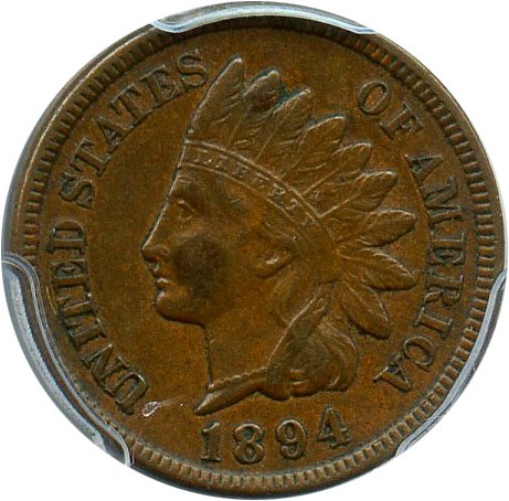 image for: 1894 1c PCGS AU55