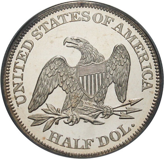 image for: 1863 50c PCGS/CAC Proof 64 Cameo - Gorgeous Civil War Era Proof Half