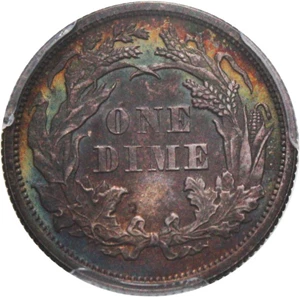 image for: 1870 10c PCGS Proof 64 - Colorful Toning - No Reserve!