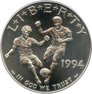 image for: 1994-D World Cup $1 PCGS MS69 - No Reserve!