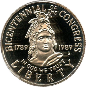 image for: 1989-S 50c PCGS Proof 70 DCameo (Congress)