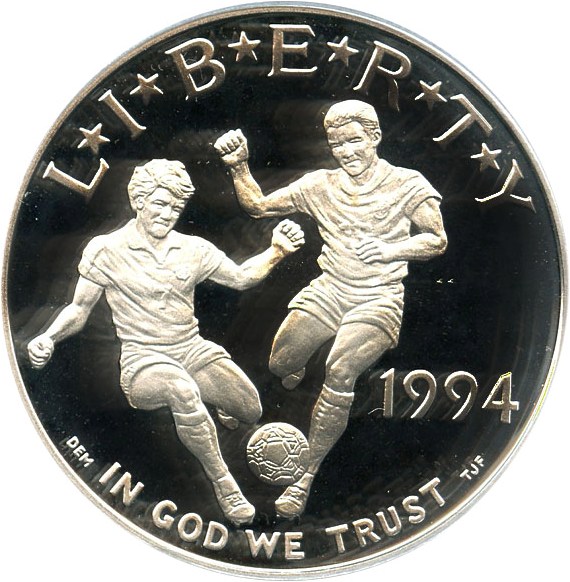 image for: 1994-S World Cup $1 PCGS Proof 69 DCAM - No Reserve!