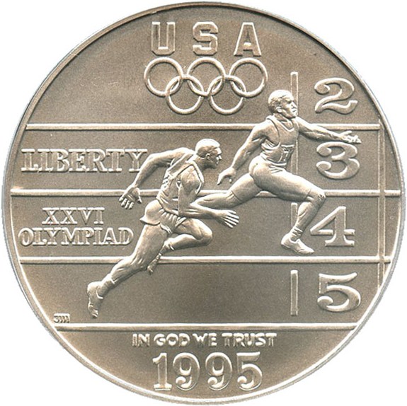 image for: 1995-D Olympic Track & Field $1 PCGS MS69 - No Reserve!