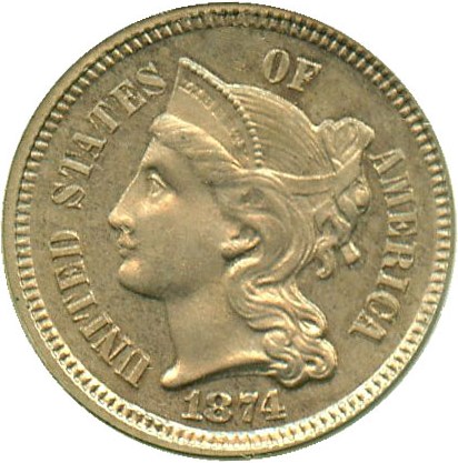 image for: 1874 3cN PCGS Proof 64 OGH