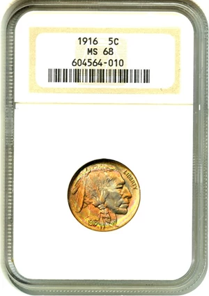 image for: 1916 5c NGC MS68 - Amazing Wonder Coin - Pop 1!