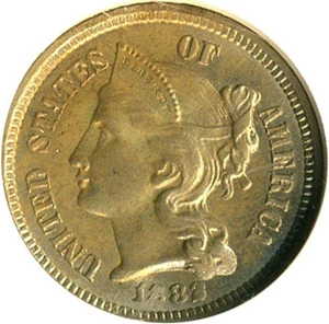 image for: 1882 3cN ANACS MS62 - Low Mintage