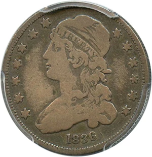 image for: 1836 25c PCGS VG-8