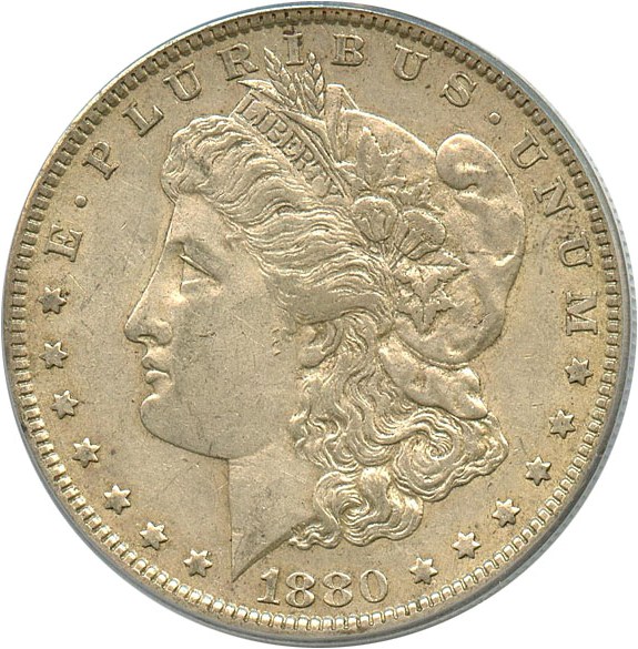 image for: 1880-O $1 PCGS XF45 (VAM 6A, 8/7, Ear) Top 100 VAM