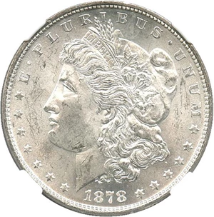 image for: 1878 7TF $1 NGC MS64 (VAM-203, Short Leaf) Top 100 VAM