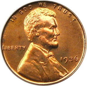 image for: 1936 1c PCGS Proof 65 RD (Type 1, Satin Finish) Scarce Proof