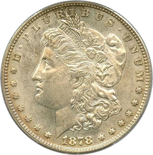 image for: 1878 7/8TF $1 PCGS MS62 (Weak, VAM-33, Double Legs)