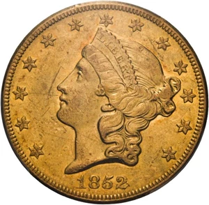 image for: 1852-O $20 PCGS AU58 - Rare New Orleans Double Eagle