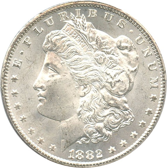 image for: 1882-CC $1 PCGS MS65 (VAM-2A, Clashed Die) Top 100 VAM ex: GSA