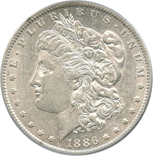 image for: 1886-O $1 PCGS AU55 (VAM 1A, Clashed E) Top 100 VAM