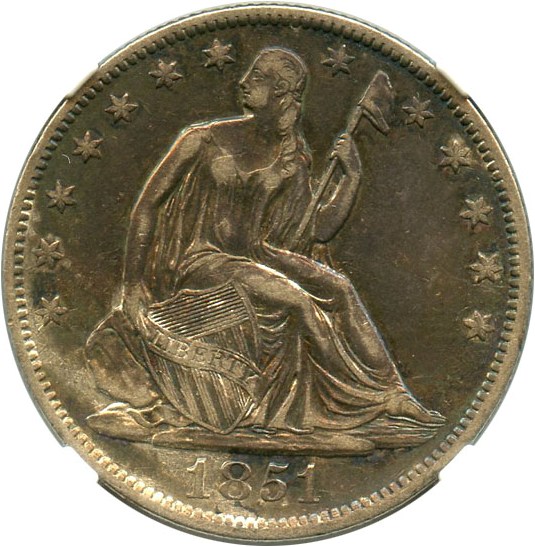 image for: 1851-O 50c NGC XF45