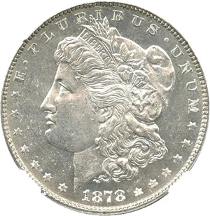 image for: 1878 7TF $1 NGC MS62 PL (Reverse of 1878)