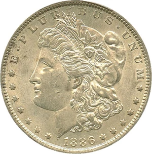 image for: 1886-O $1 PCGS AU55 (VAM 1A, Clashed E) Top 100 VAM